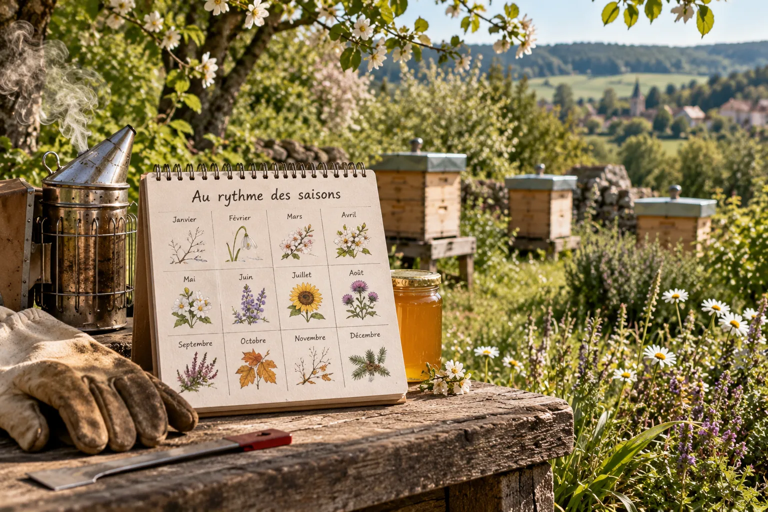 Calendrier apicole en ruche Warré au fil des saisons