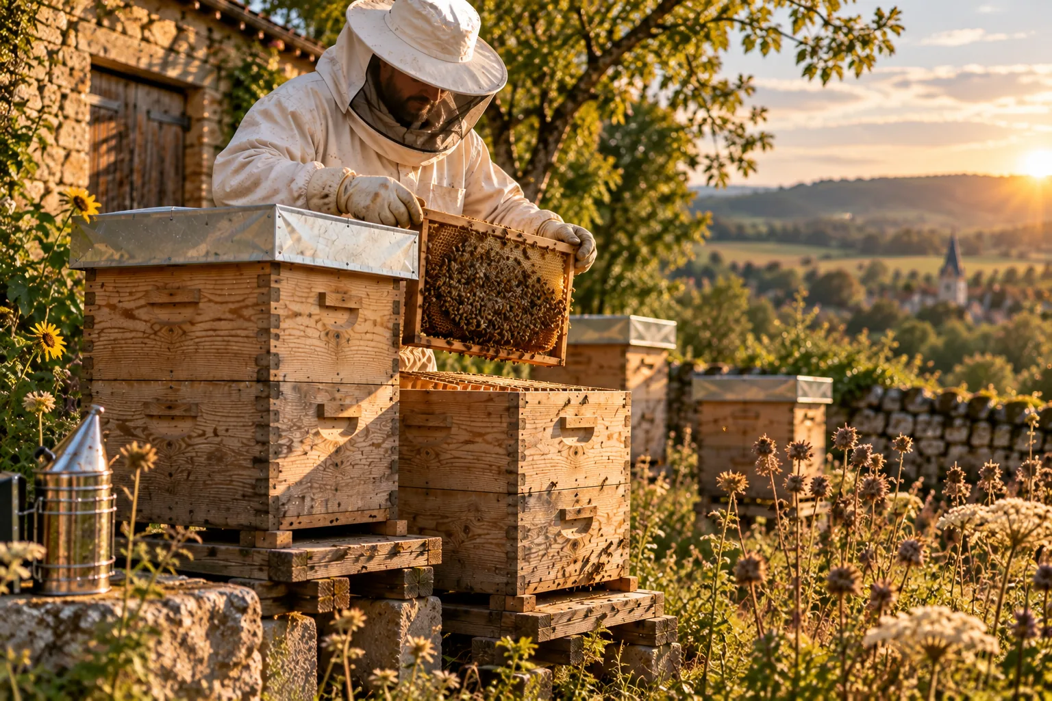 Conduite d'une ruche Warré en fin d'été