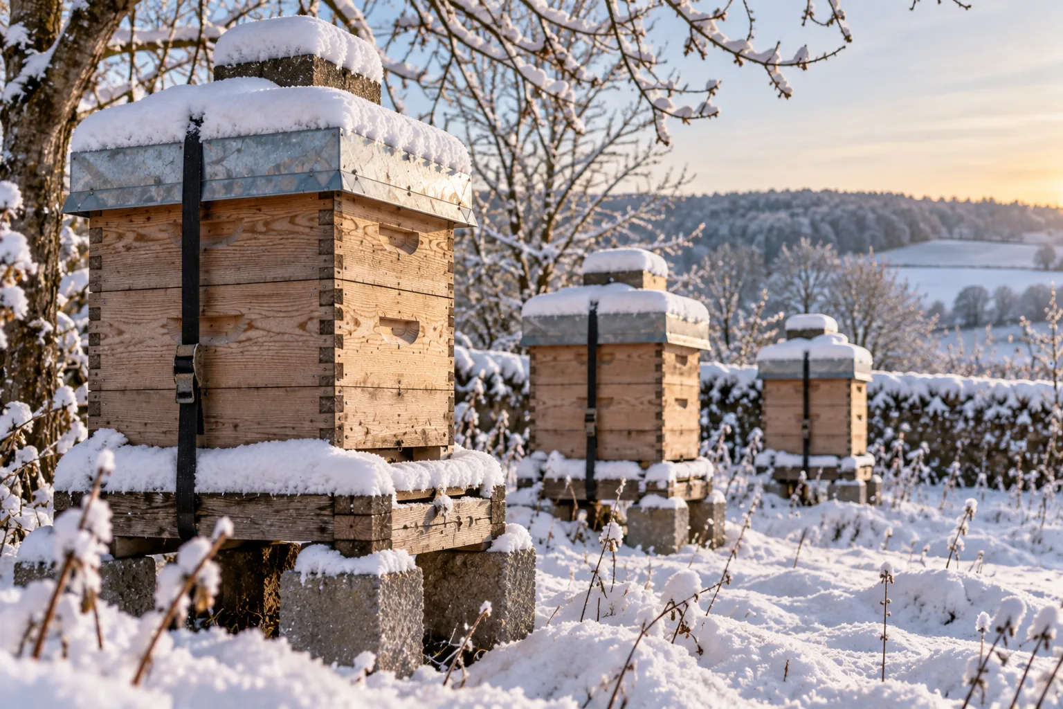Ruche Warré en hiver