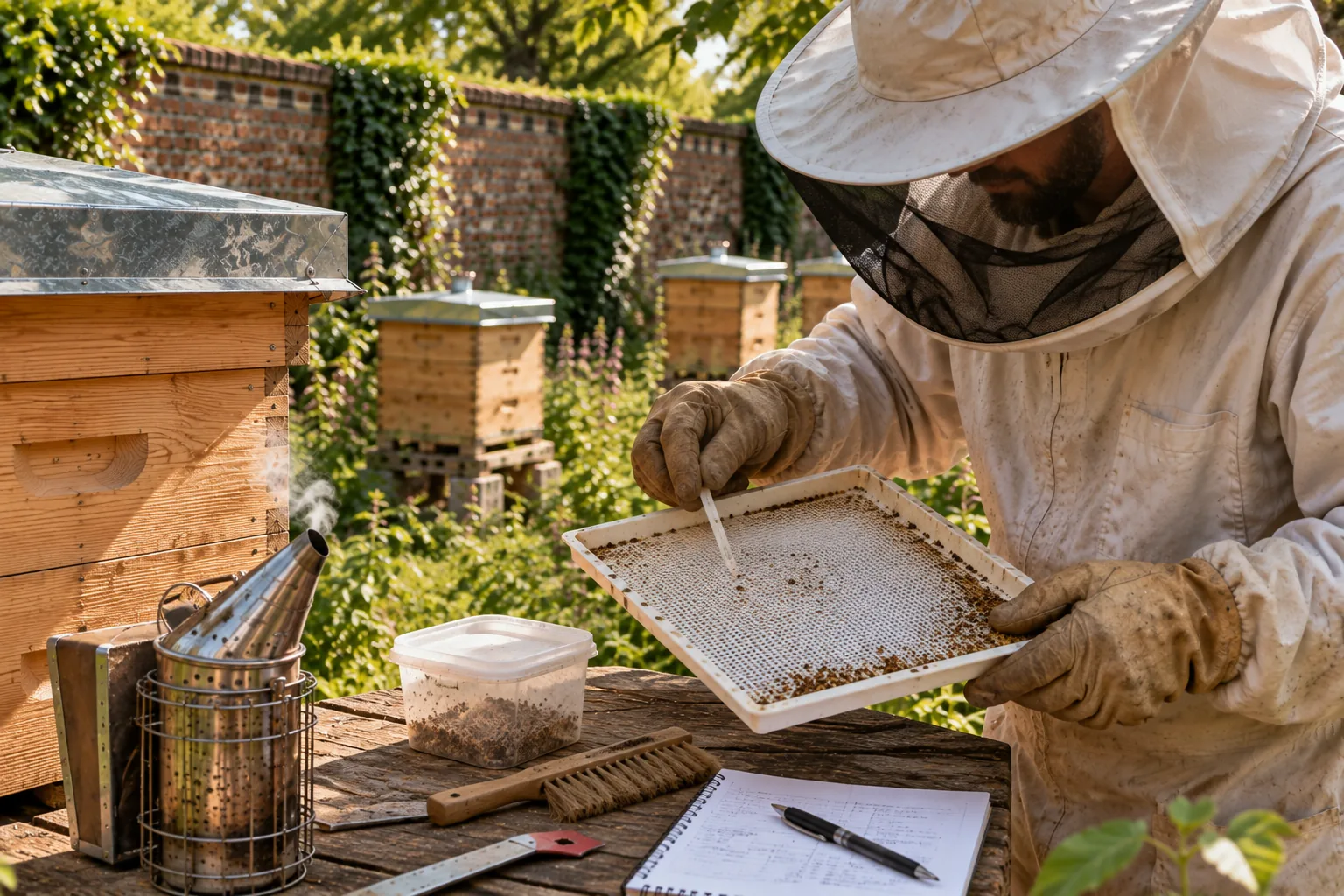 Surveillance du Varroa chez les abeilles en ruche Warré